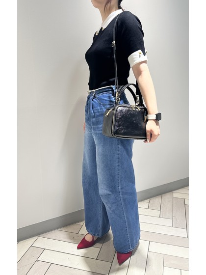 未使用 銀座かねまつ バレエシューズ ポインテッドトゥ アニマル 甲ゴム付き SHOES CONCIERGE