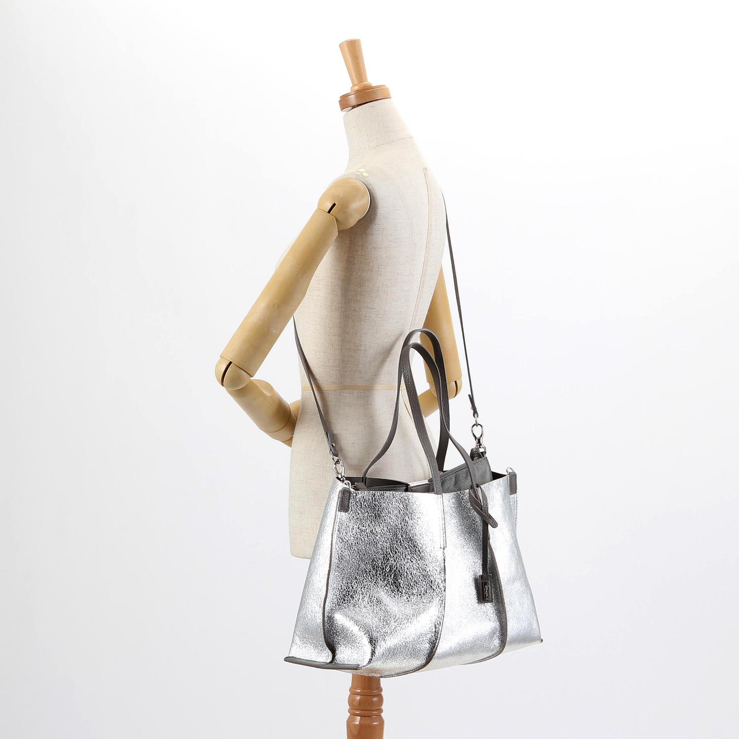 レオン様用　HERMES保存袋付/ロングブーツ/グレー/パンチング/総柄 HERMES】保存袋付/ロングブーツ/グレー/パンチング/総柄