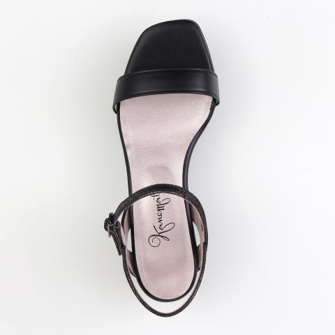 LibertyDoll レースアップシューズ レディース 黒 4cm ヒール 内